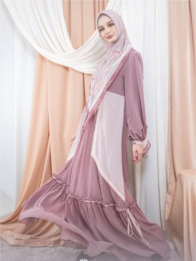 HANIFAH – Dress Set (Pink)