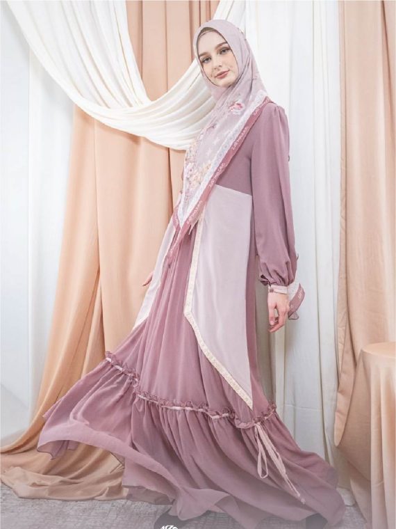 HANIFAH – Dress Set (Pink)