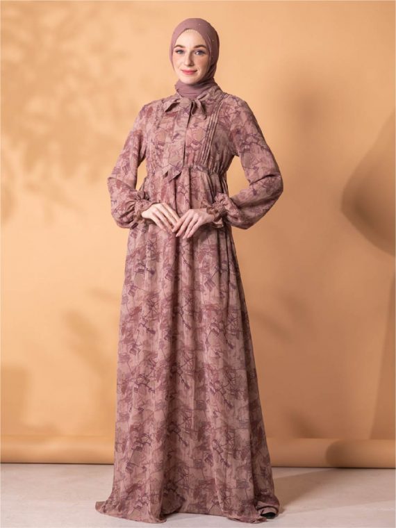 MAIRA - Dress Set (Dusty Pink) - Gambar 4