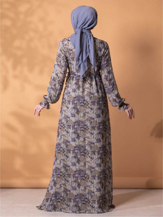 MAIRA - Dress Set (Dusty Blue) - Gambar 3