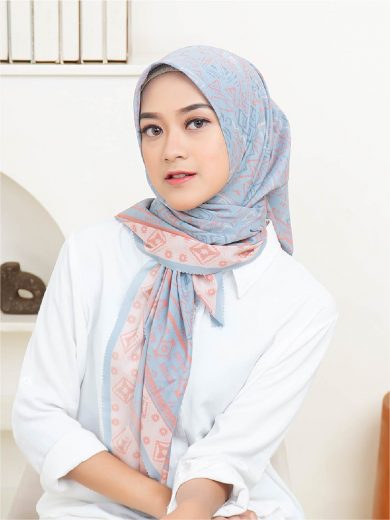 ZEHRA - Scarf Printing (Dusty Blue)