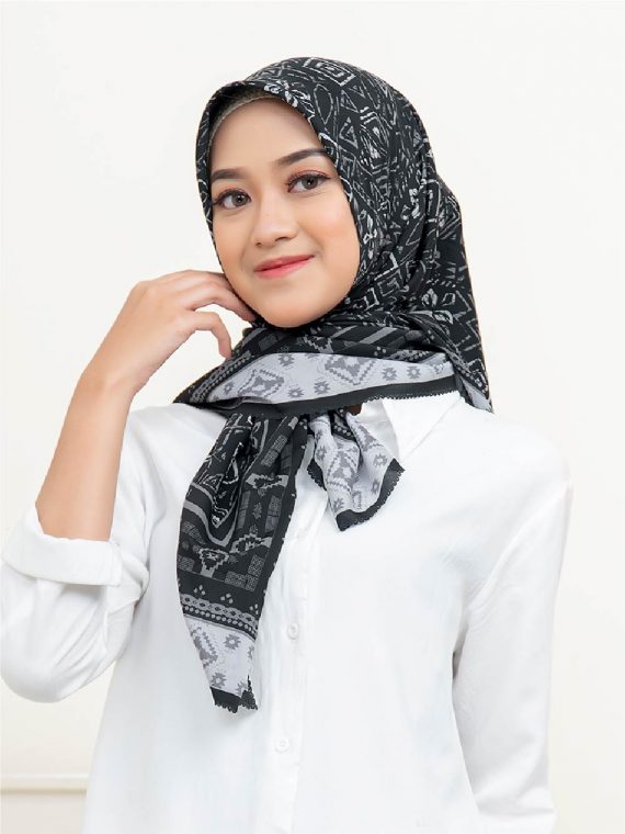 ZEHRA – Scarf Printing (Black) - Gambar 3