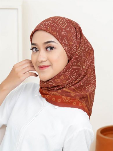 ZEHRA – Scarf Printing (Brick Red)