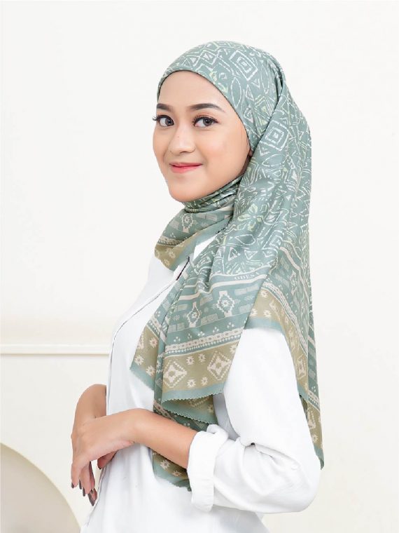 ZEHRA – Scarf Printing (Sage) - Gambar 3