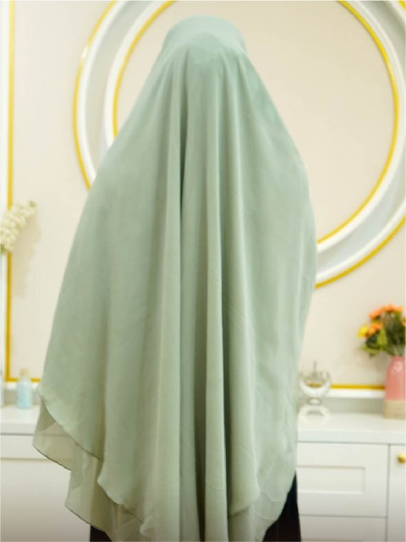 Two Layer - Khimar Only (Sage) - Gambar 3