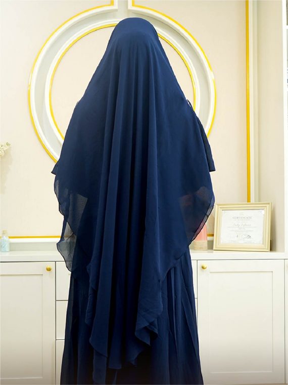 ABINA - Gamis Set (Navy) - Gambar 3