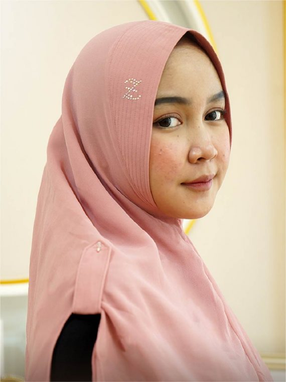 ALMA Skoder - Khimar Only (Dusty Rose) - Gambar 2