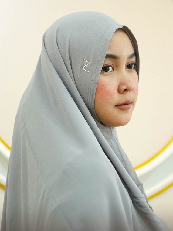 ALMIRA – Khimar Only (Silver) - Gambar 2