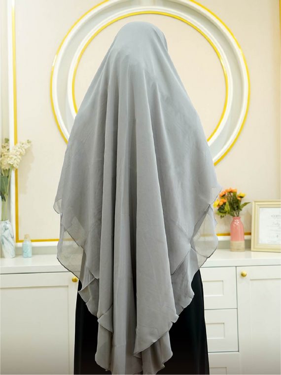 ALMIRA – Khimar Only (Silver) - Gambar 3