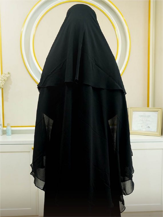 ANNISA – Khimar Only (Black) - Gambar 2