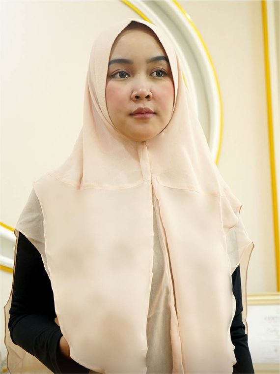 ASYIFA – Khimar Only (Dusty Peach) - Gambar 3
