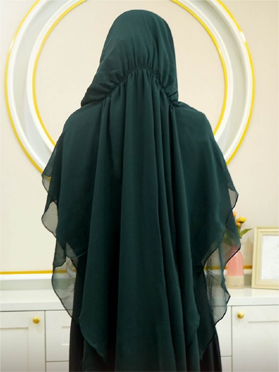 FATIMAH – Khimar Only (Forest Green) - Gambar 2