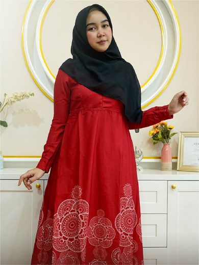 MANDALA - Gamis Set (Maroon)