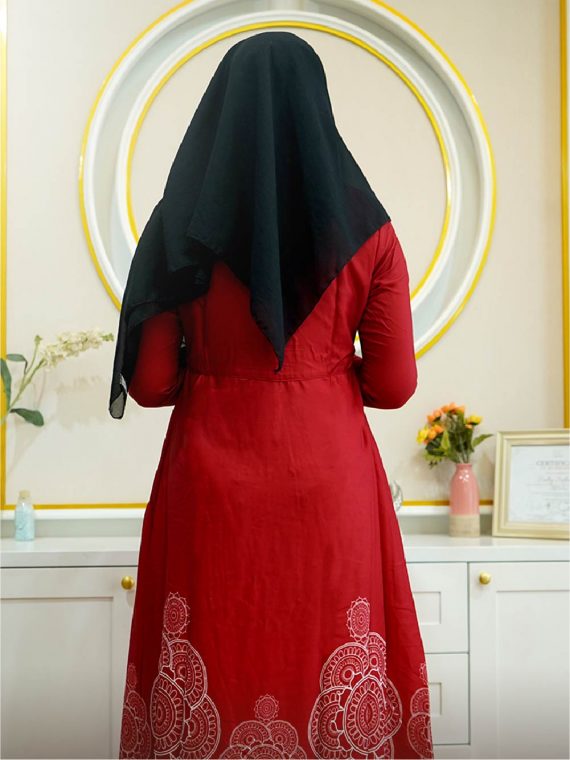 MANDALA - Gamis Set (Maroon) - Gambar 3