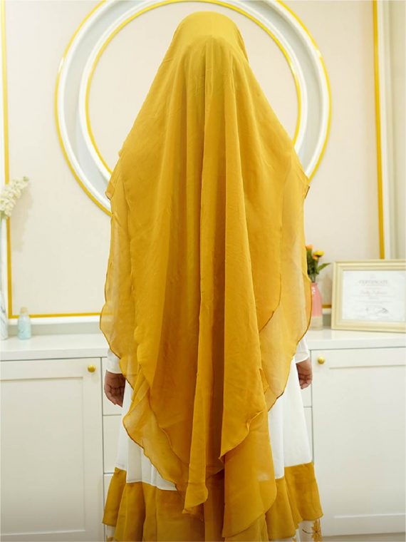 MAPLE - Gamis Set (Yellow White) - Gambar 3