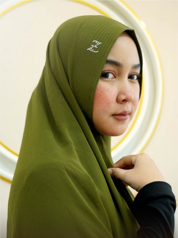 NUNNAH – Khimar Only (Dusty Green) - Gambar 3