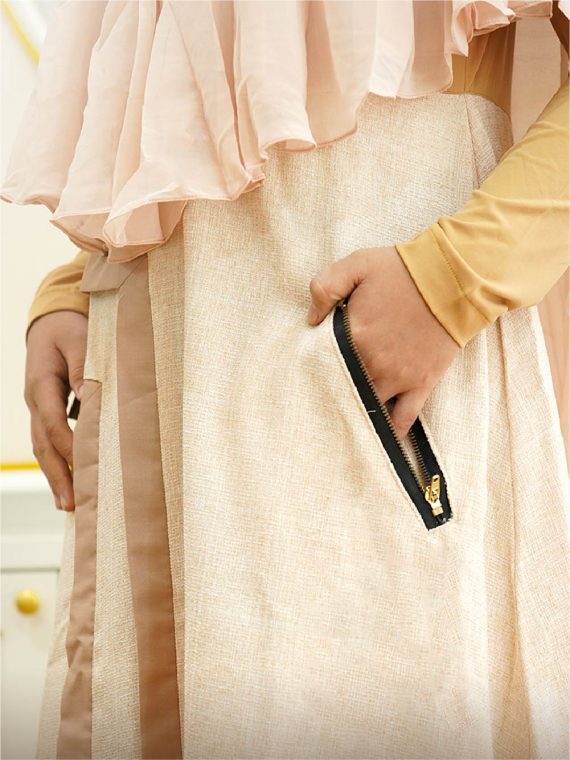 ZENIA - Gamis Set (Cream) - Gambar 2