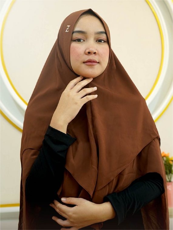 SARAH – Khimar Only (Cokelat) - Gambar 4