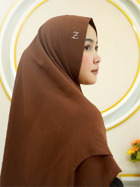 SARAH – Khimar Only (Cokelat) - Gambar 3