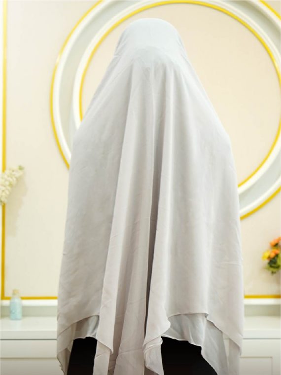 SARAH – Khimar Only (Silver) - Gambar 3