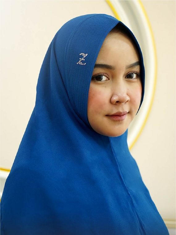 SARAH – Khimar Only (Denim) - Gambar 3