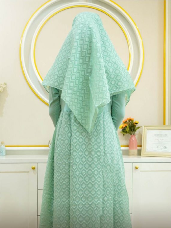 SIFFON - Gamis Set (Sage) - Gambar 3