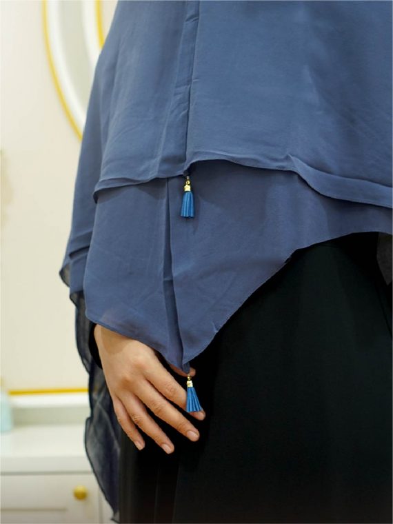 TASEL – Khimar Only (Cadet Blue) - Gambar 2