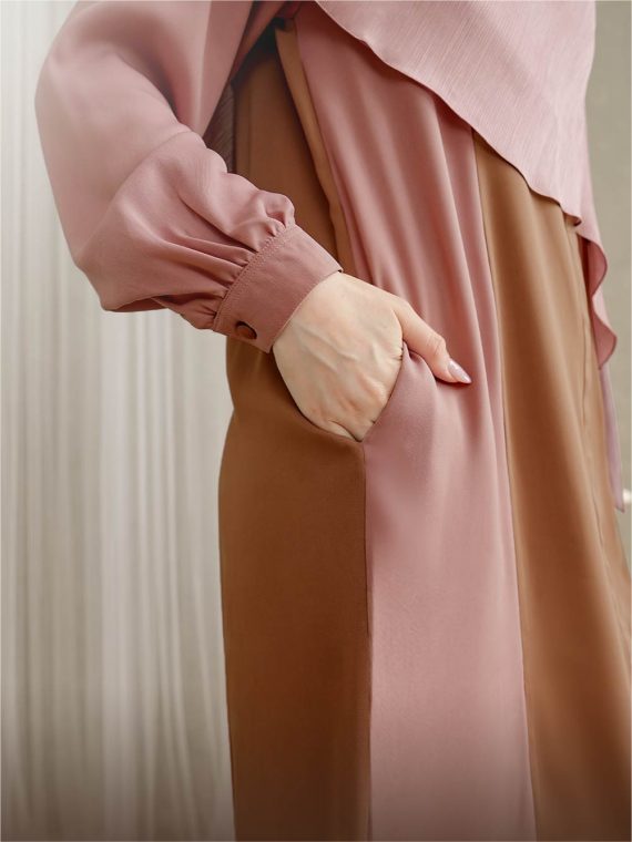 YUMNA – Dress Full Set (Dusty Rose) - Gambar 3