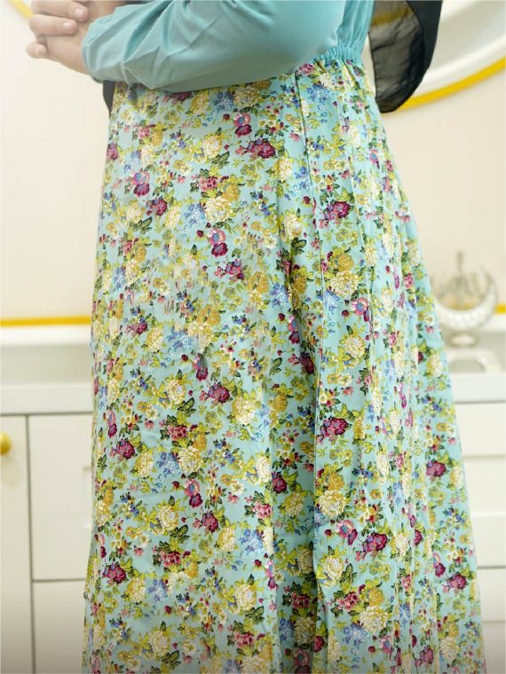 Gamis Only Katun Motif Bunga (Deeptu) - Gambar 2