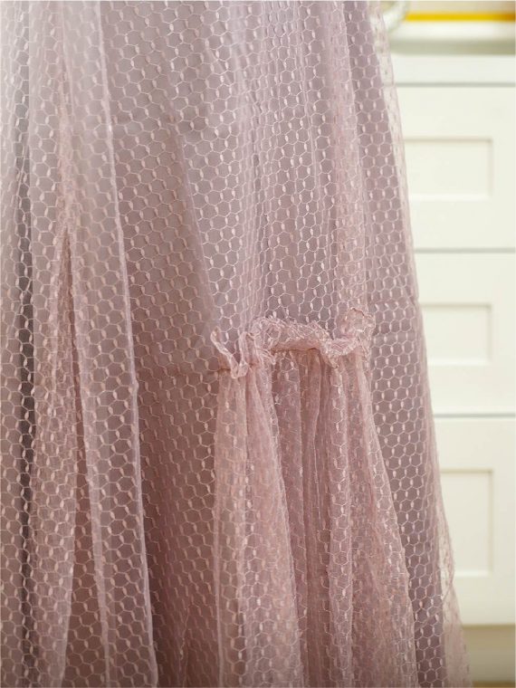 Gamis Only Aksen Tule (Dusty Purple) - Gambar 2
