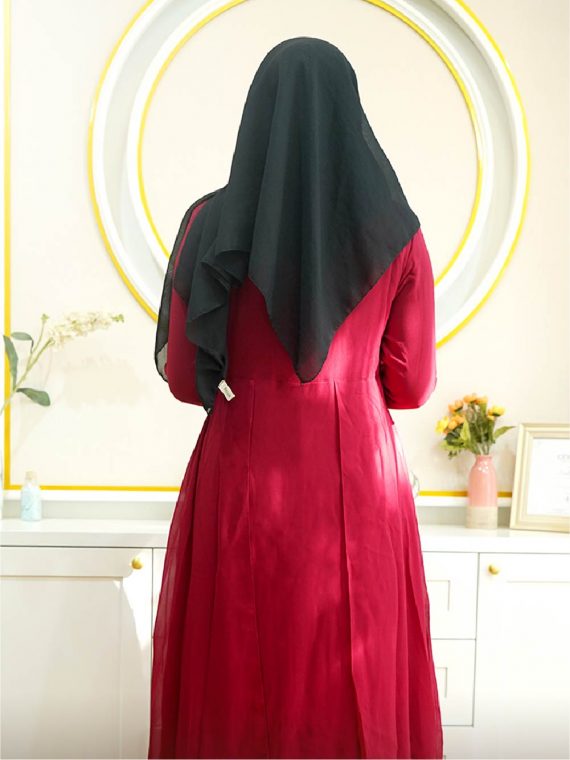 UFAIRA – Dress Only (Maroon) - Gambar 3