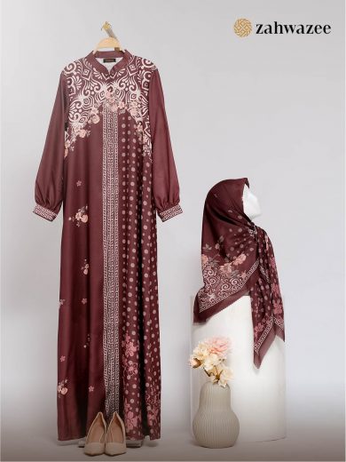 ERINA – Dress Set (Maroon)
