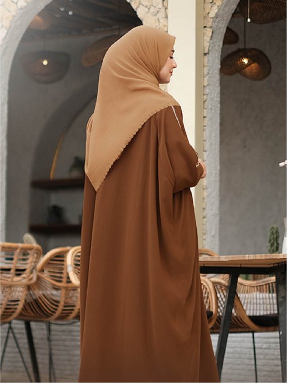 NAURA – Gamis Set (Mocca) - Gambar 2