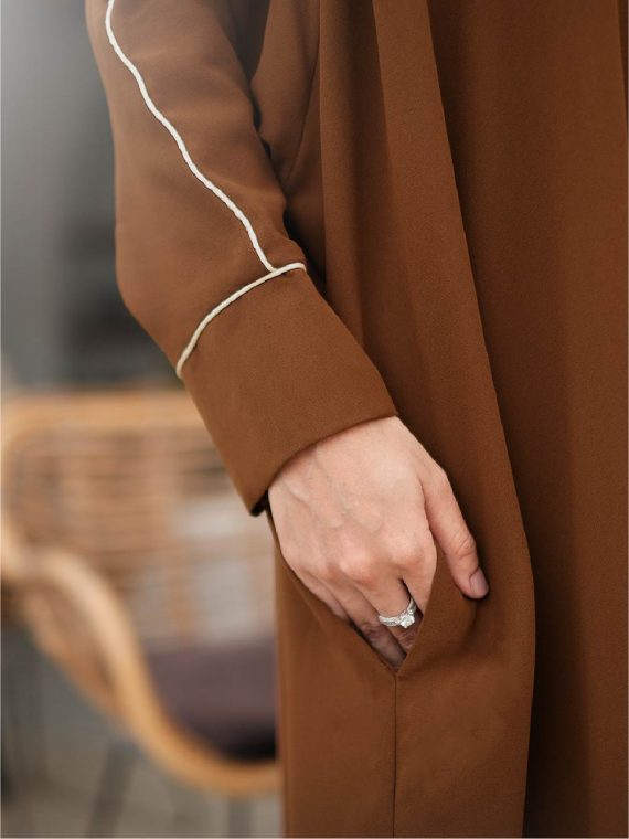NAURA – Gamis Set (Mocca) - Gambar 4