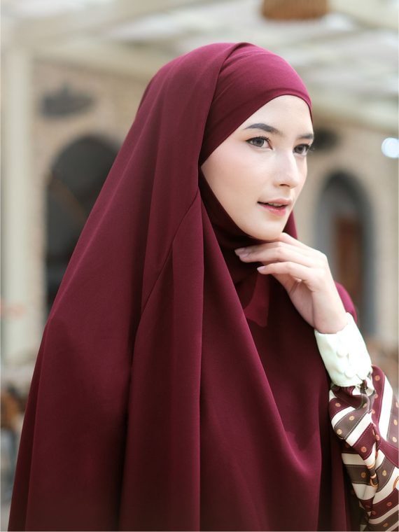 LEONA – Gamis Set (Red) - Gambar 3