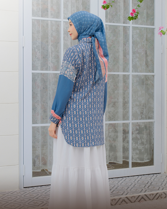 RAYYA - Top Only ( Muted Blue ) - Gambar 2