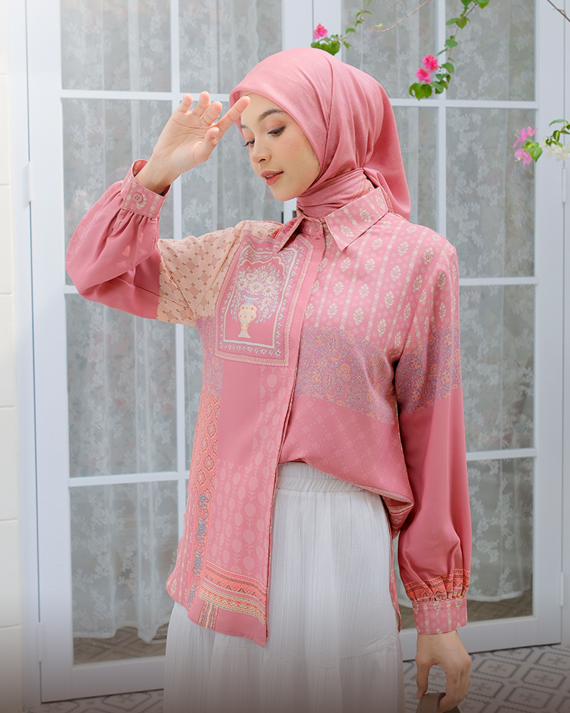 RAYYA - Top Only ( Dusty Pink ) - Gambar 3